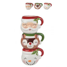Load image into Gallery viewer, Stackable Christmas Mug Set
