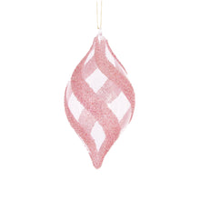 Load image into Gallery viewer, Pink Crystal Swirl Drop Bauble
