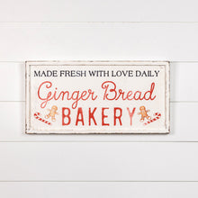Load image into Gallery viewer, 12&quot; Ginger Bread Bakery Sign
