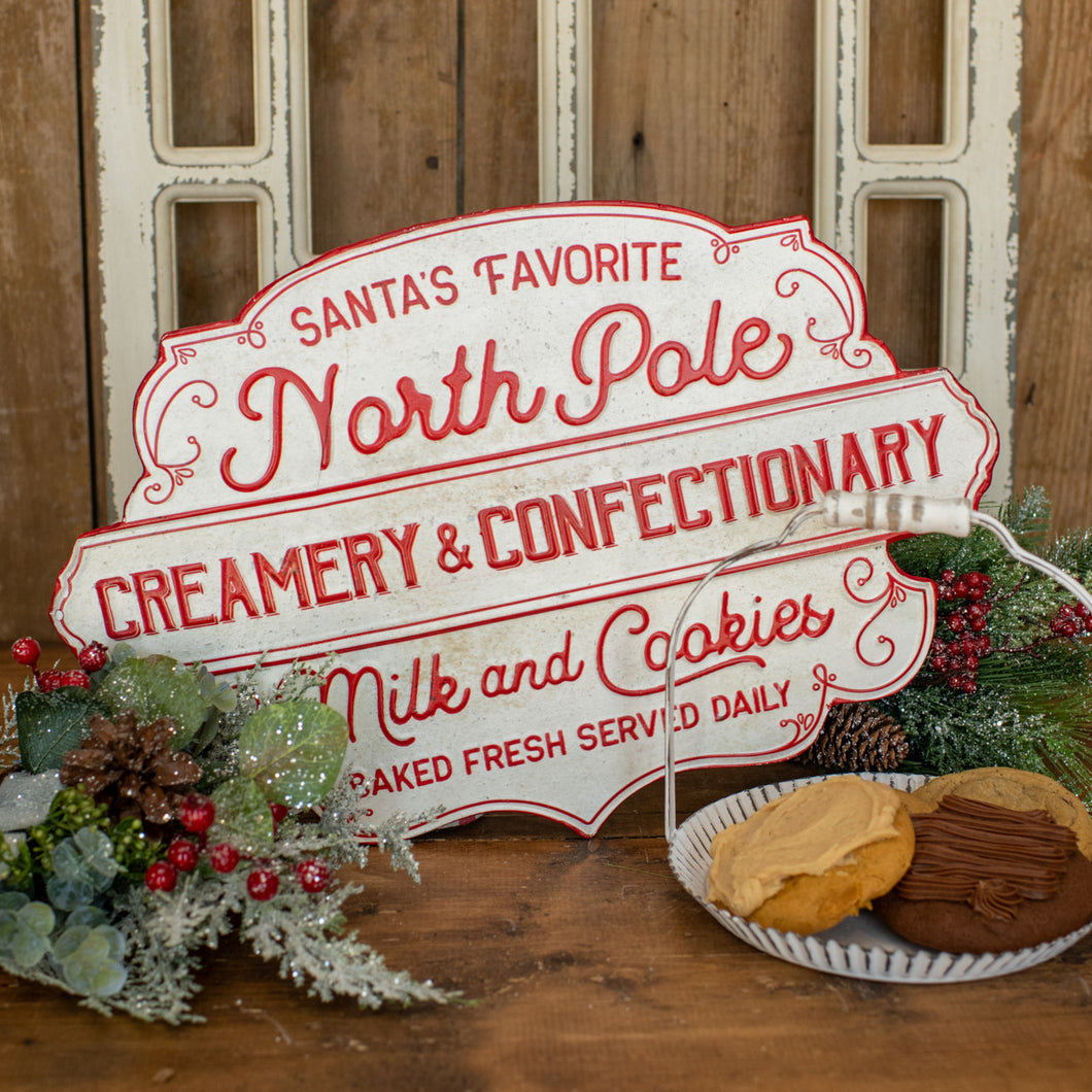 North Pole Creamery & Confectionary Sign