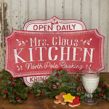 Load image into Gallery viewer, Mrs. Claus Kitchen Sign

