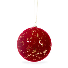 Load image into Gallery viewer, Red Velvet Speckle Bauble
