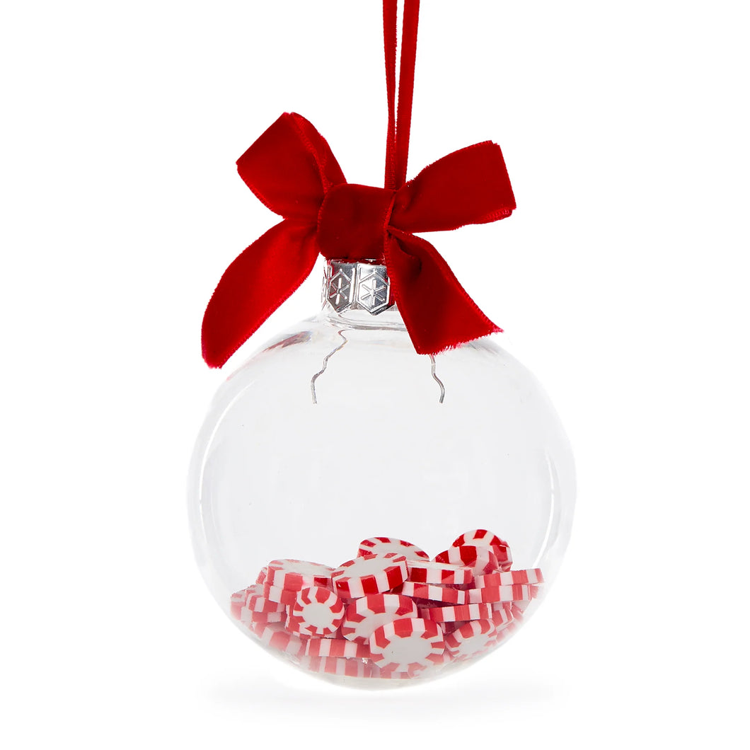 Peppermint Filled Bauble Hanging