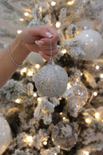 Load image into Gallery viewer, White Ornate Bauble
