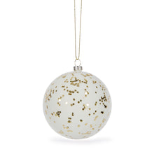Load image into Gallery viewer, White Velvet Speckle Bauble
