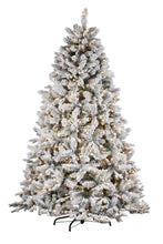 Load image into Gallery viewer, 7.5ft (229cm) Snowy Atica Christmas Tree with Lights

