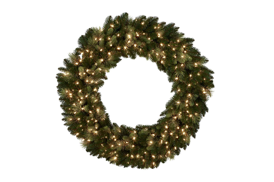122cm Carolina Pine Christmas Wreath with Lights