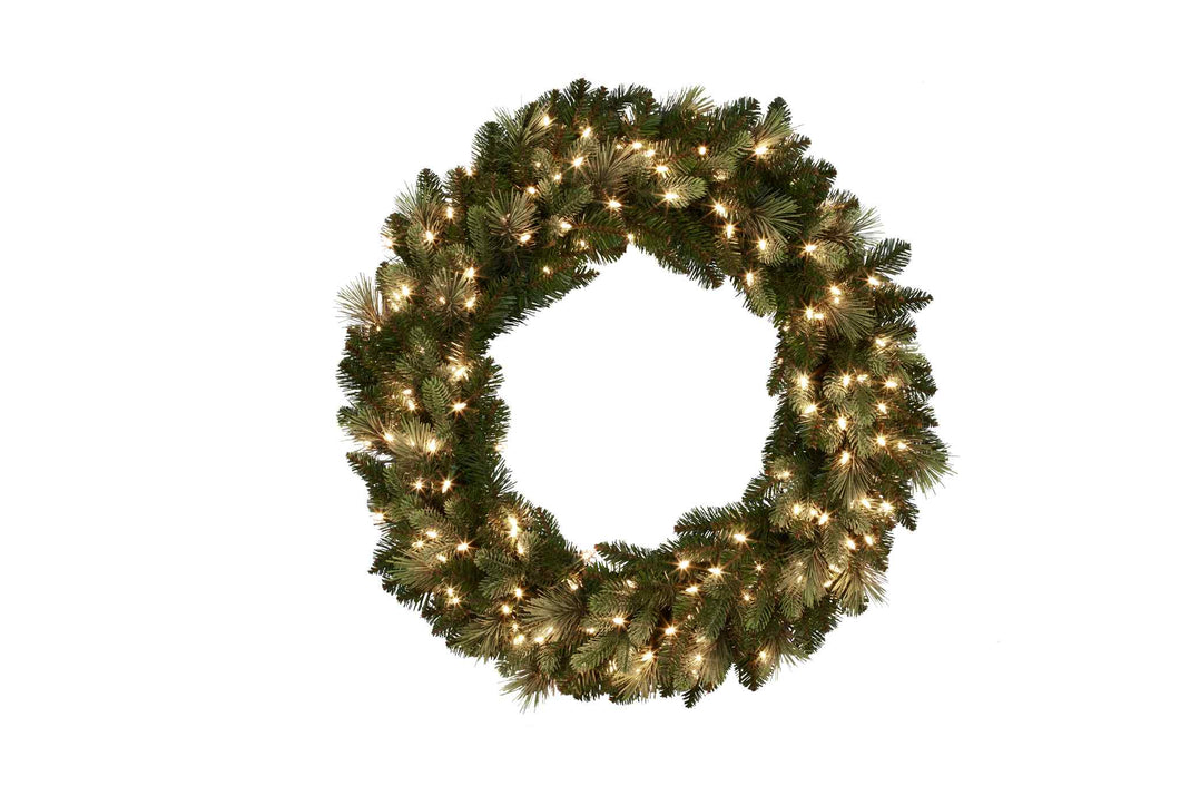 90cm Carolina Pine Christmas Wreath with Lights