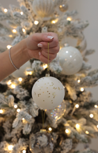 Load image into Gallery viewer, White Velvet Speckle Bauble
