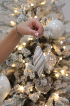 Load image into Gallery viewer, Silver Glitter Drop Bauble
