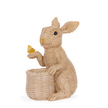 Load image into Gallery viewer, Woven Bunny Holding Planter
